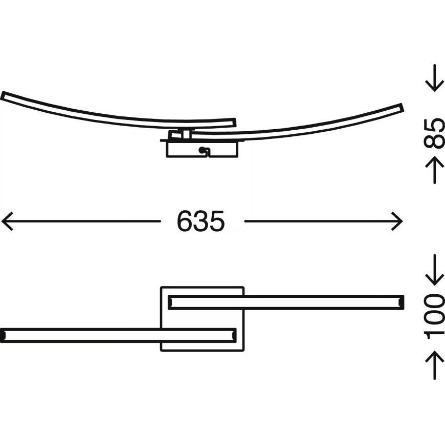 Lampa sufitowa 2xLED/6W/230V 3000K matowy chrom