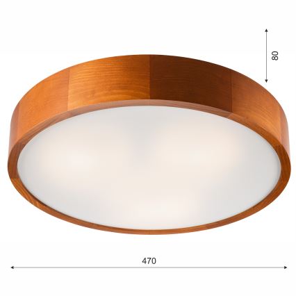 Lampa sufitowa 3xE27/60W/230V sosna