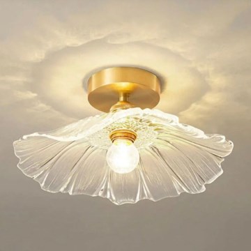 Lampa sufitowa ACRYLIC 1xE27/40W/230V śr. 28 cm złota