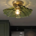 Lampa sufitowa ACRYLIC 1xE27/40W/230V śr. 28 cm złota/zielona