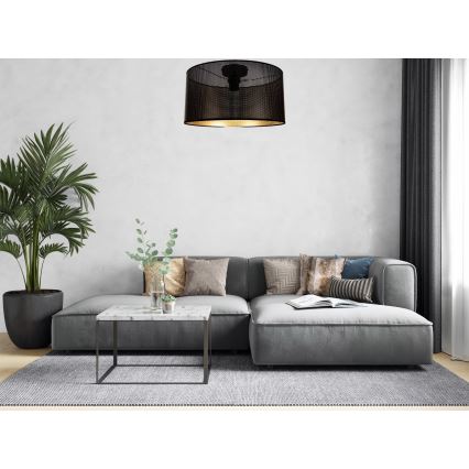Lampa sufitowa ALDO 1xE27/60W/230V śr. 40 cm czarny