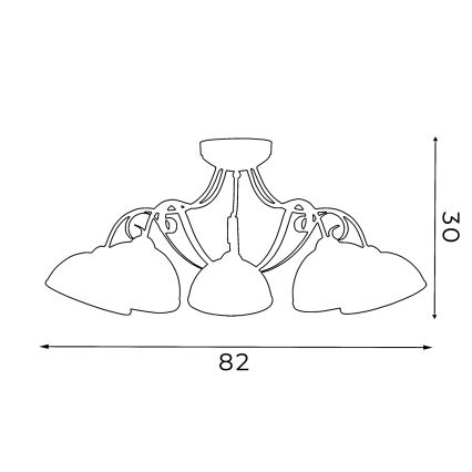 Lampa sufitowa ANTICA 5xE27/60W/230V