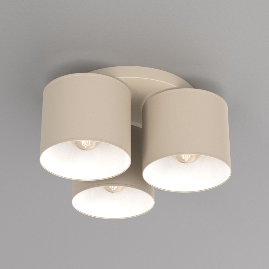 Lampa sufitowa ARDEN 3xE27/15W/230V śr. 30 cm beżowa
