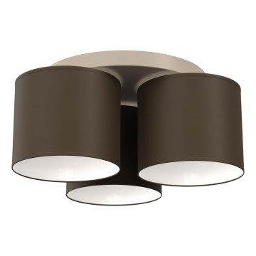 Lampa sufitowa ARDEN 3xE27/15W/230V śr. 30 cm beżowo-brązowa
