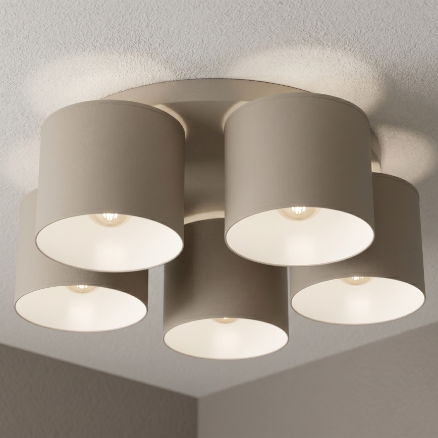 Lampa sufitowa ARDEN 5xE27/15W/230V o średnicy 44 cm beżowa