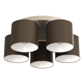 Lampa sufitowa ARDEN 5xE27/15W/230V śr. 58 cm beżowa/brązowa