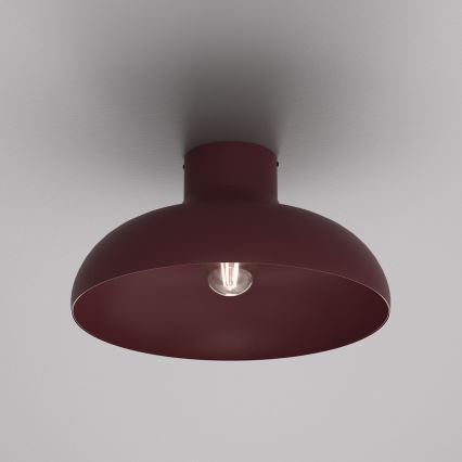 Lampa sufitowa BASCA 1xE27/15W/230V śr. 40 cm bordowy