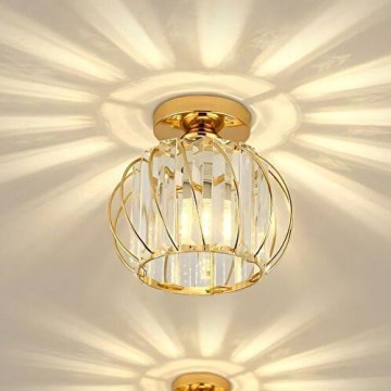 Lampa sufitowa BELLA 1xE27/40W/230V śr. 20 cm złota