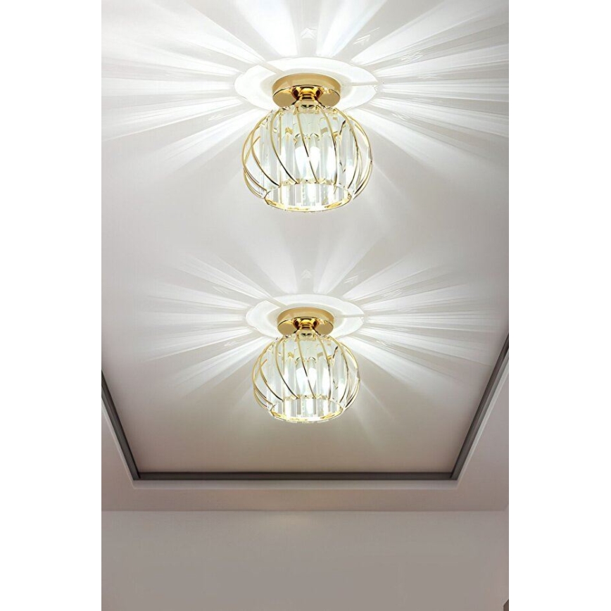 Lampa sufitowa BELLA 1xE27/40W/230V śr. 20 cm złota