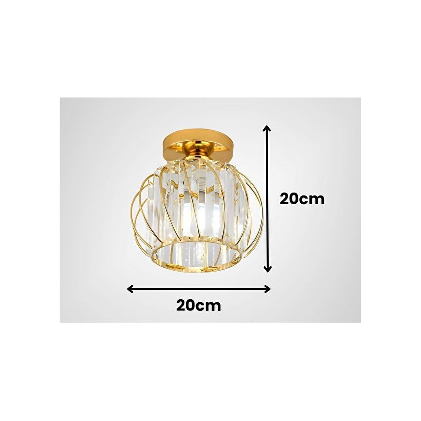 Lampa sufitowa BELLA 1xE27/40W/230V śr. 20 cm złota