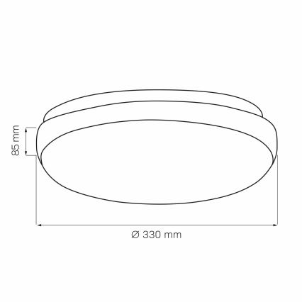 Lampa sufitowa BENEDYKT 2xE27/20W/230V śr. 33 cm czarna