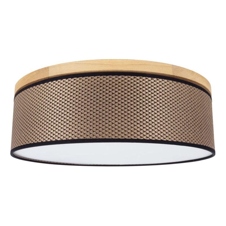 Lampa sufitowa BENITA 2xE27/25W/230V śr. 48 cm brąz/dąb