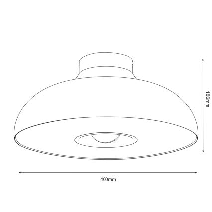 Lampa sufitowa BILBAO 1xE27/15W/230V beżowa