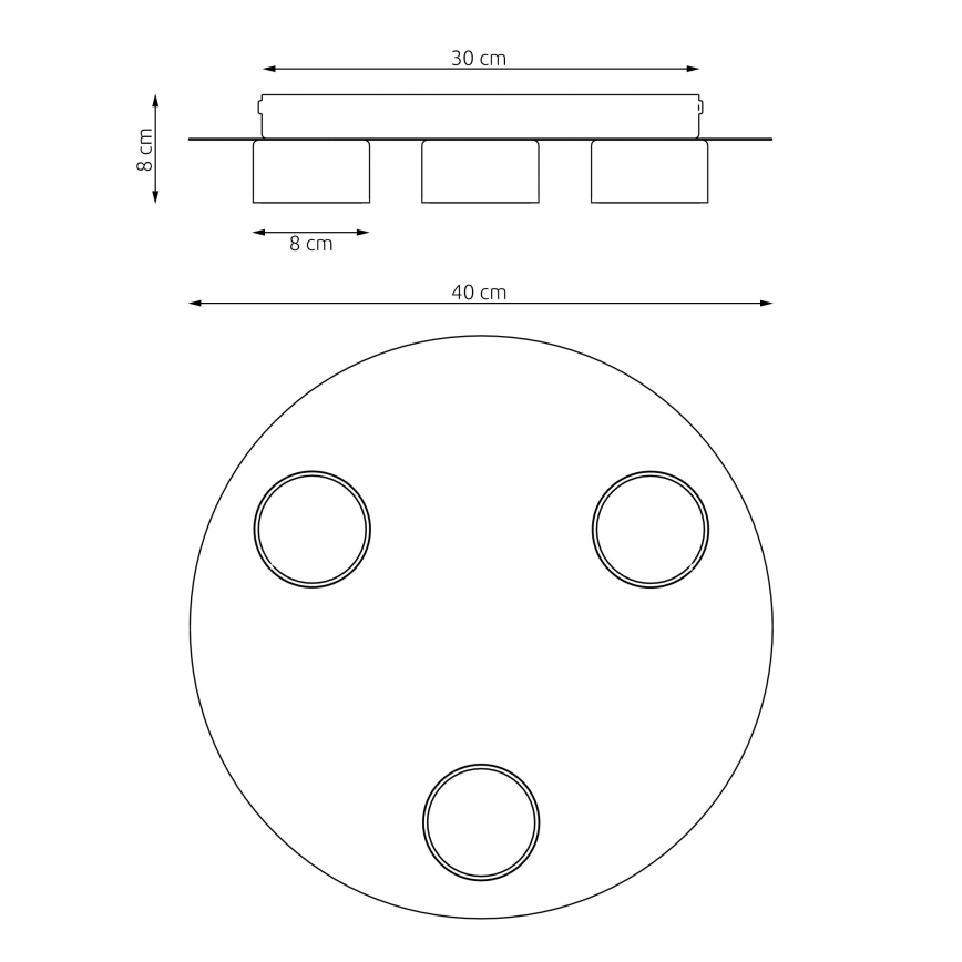 Lampa sufitowa BOLX 3xGX53/10W/230V beżowa