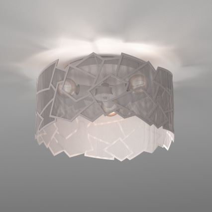 Lampa sufitowa CAMO 3xE27/15W/230V, średnica 49,5 cm, beżowa