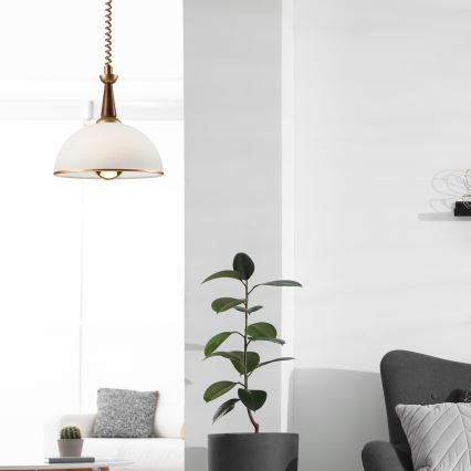 Lampa sufitowa z możliwością zwijania CHIARA 1xE27/60W/230V brązowa/ buk