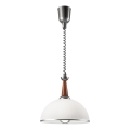 Lampa sufitowa CHIARA 1xE27/60W/230V srebrna/brązowa/buk