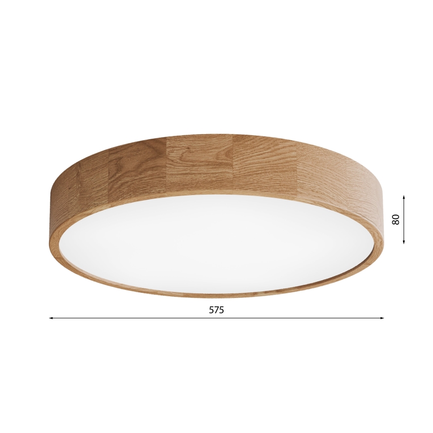 Lampa sufitowa CLEO 5xE27/24W/230V śr. 57,5 cm dąb