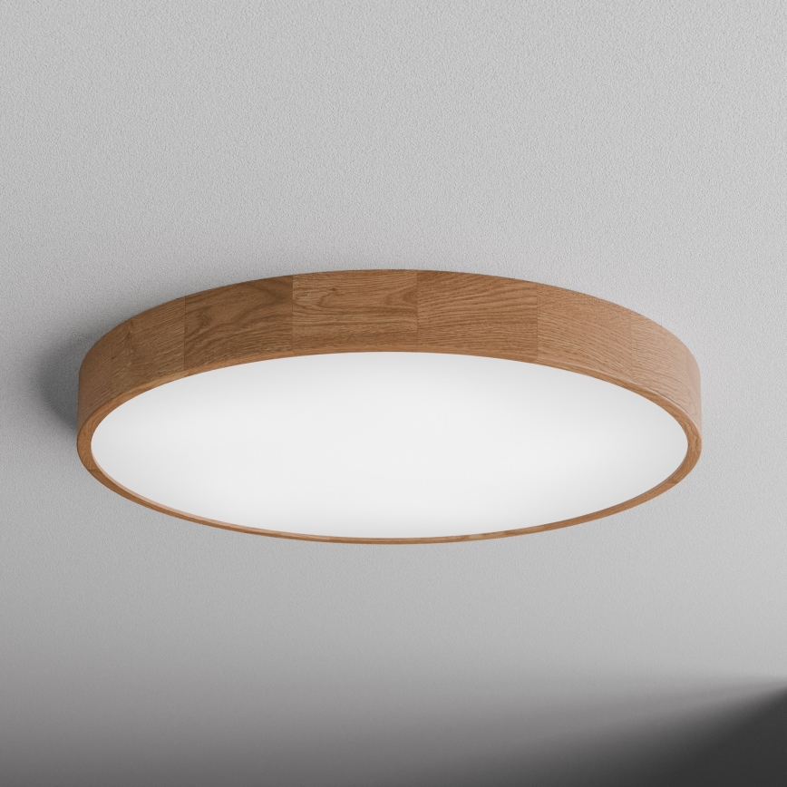 Lampa sufitowa CLEO z czujnikiem 6xE27/24W/230V, średnica 80 cm, dąb
