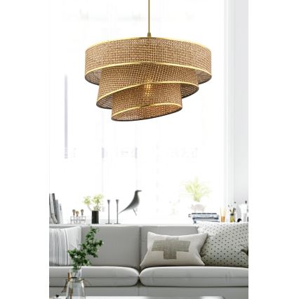 Lampa sufitowa COUPER 1xE27/60W/230V brązowa/złota