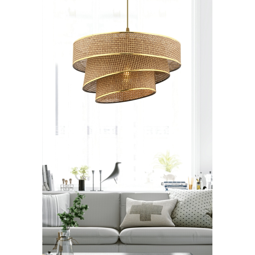 Lampa sufitowa COUPER 1xE27/60W/230V brązowa/złota