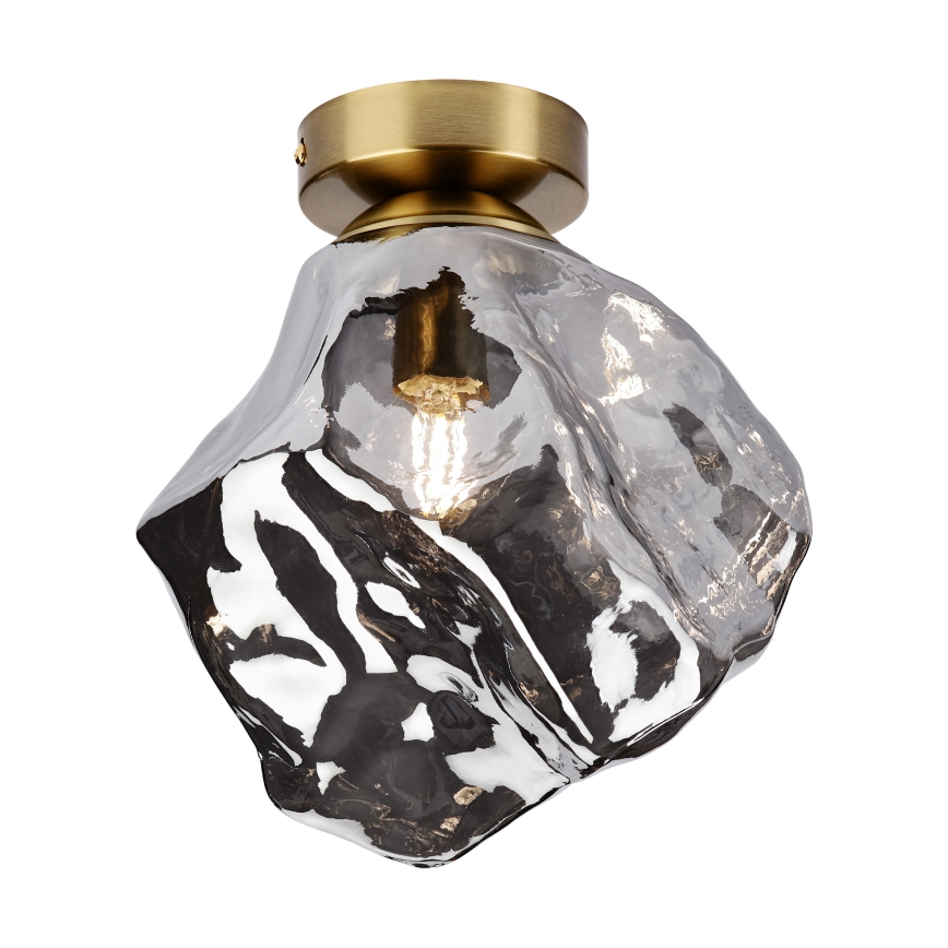 Lampa sufitowa CRISTAL 1xE14/15W/230V mosiądz/przydymiona czerń