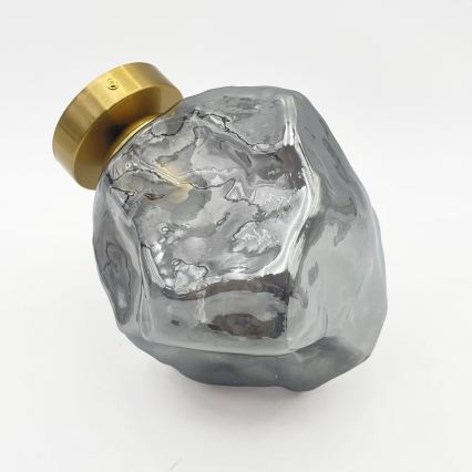 Lampa sufitowa CRISTAL 1xE14/15W/230V mosiądz/przydymiona czerń