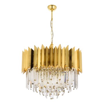 Lampa sufitowa CRYSTALLINE 8xE27/40W/230V złota