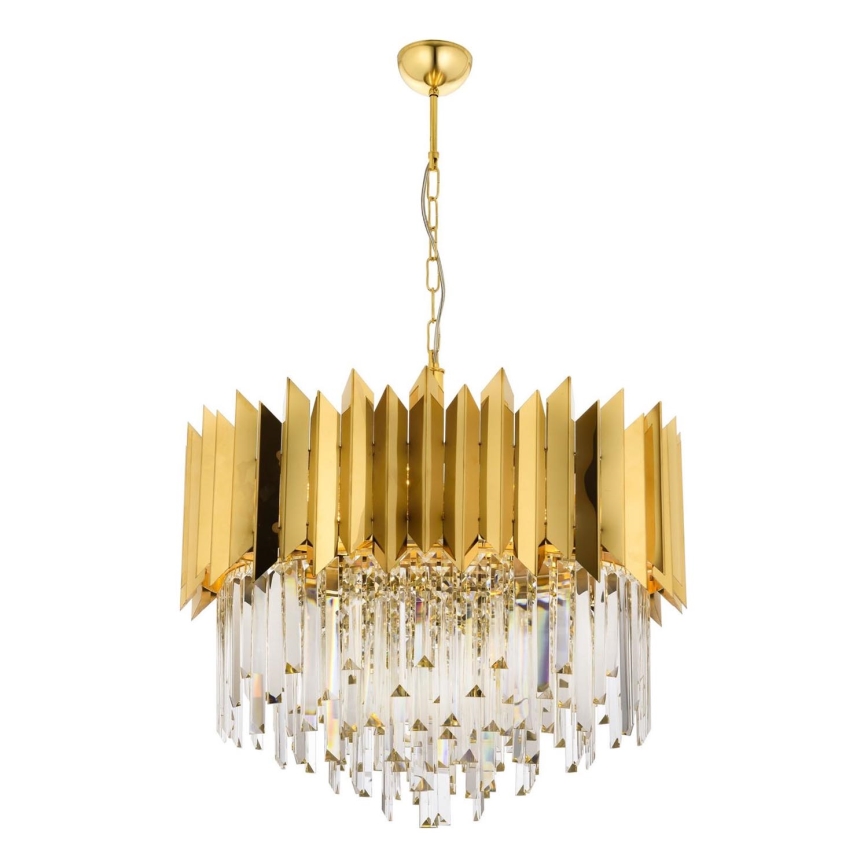 Lampa sufitowa CRYSTALLINE 8xE27/40W/230V złota