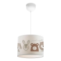 Lampa sufitowa dla dzieci CANDY 1xE27/40W/230V biała/brązowa