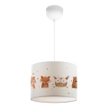 Lampa sufitowa dla dzieci CANDY 1xE27/40W/230V biała/brązowa