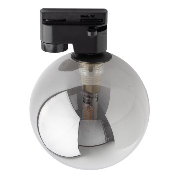Lampa sufitowa do 1-fazowego systemu szynowego TRACER 1xG9/8W/230V czarna/dym czarny