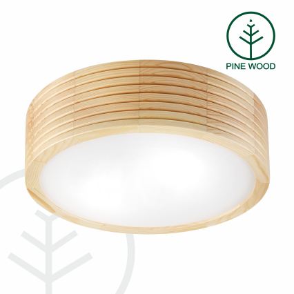 Plafon łazienkowy NATURAL MODERN 2xE27/15W/230V IP54 średnica 27,5 cm sosna