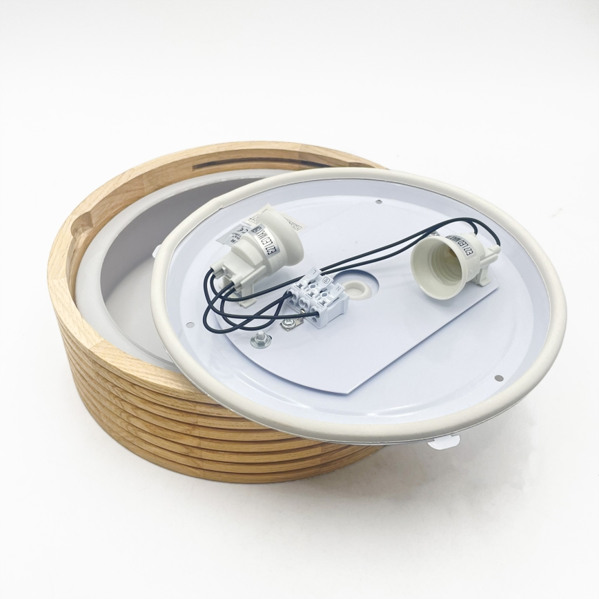 Plafon łazienkowy NATURAL MODERN 2xE27/15W/230V IP54 średnica 27,5 cm sosna