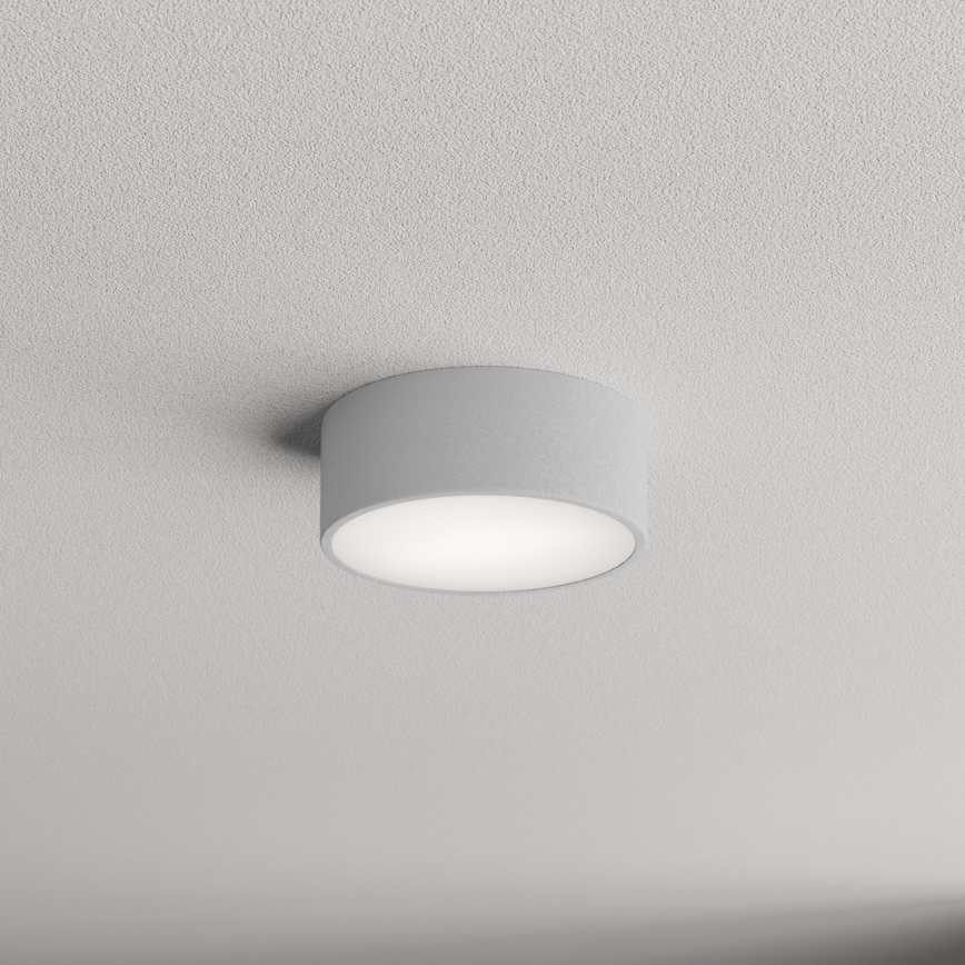 Lampa sufitowa do łazienki z czujnikiem CLEO 1xE27/24W/230V, średnica 20 cm, IP54, szara