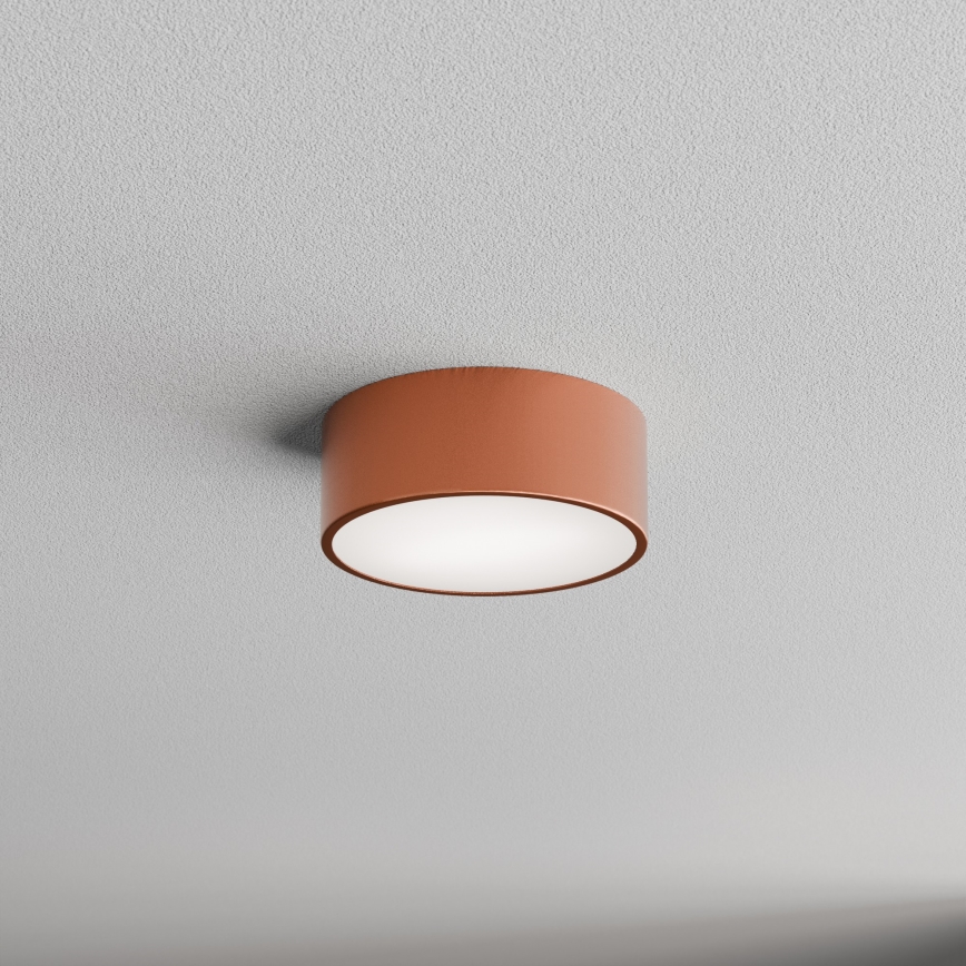 Lampa sufitowa do łazienki z czujnikiem CLEO 1xE27/24W/230V Ø 20 cm IP54 miedziana