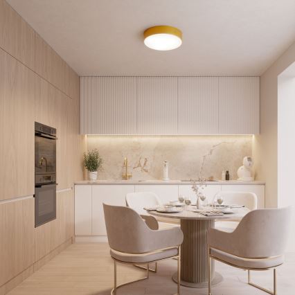 Lampa sufitowa do łazienki z czujnikiem CLEO 4xE27/24W/230V śr. 50 cm IP54 złota