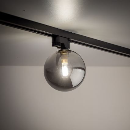 Lampa sufitowa do 1-fazowego systemu szynowego TRACER 1xG9/8W/230V czarna/dym czarny