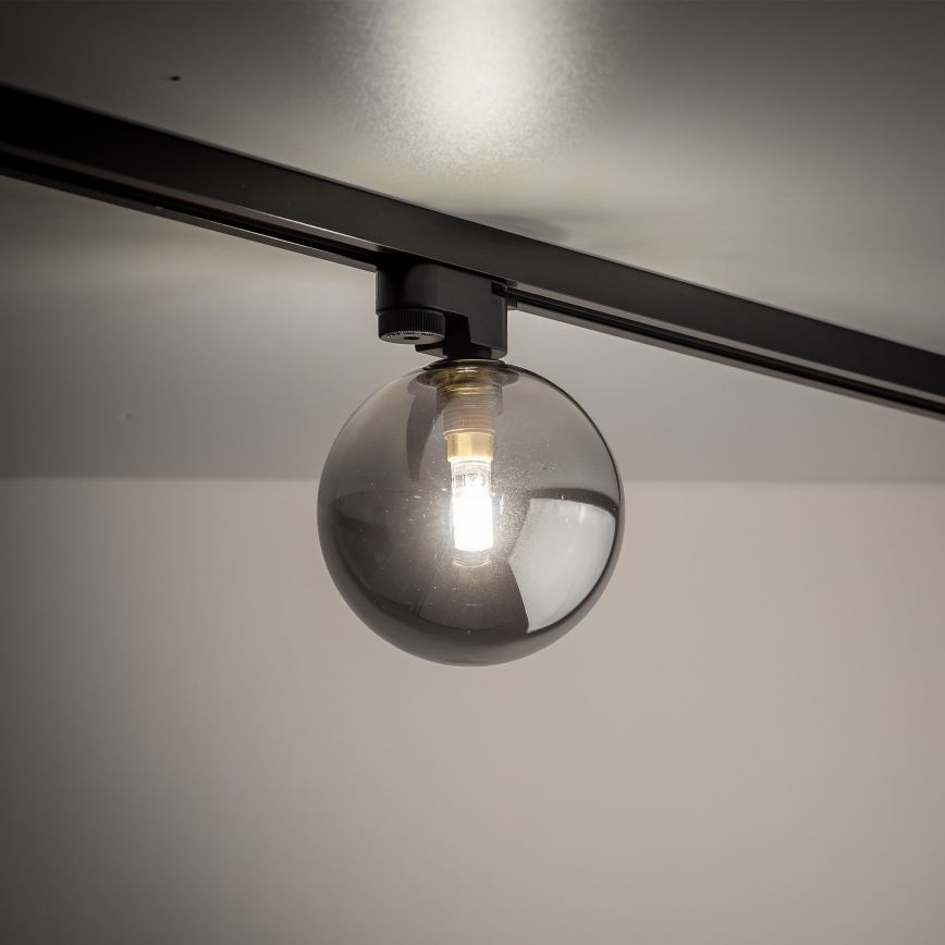 Lampa sufitowa do 1-fazowego systemu szynowego TRACER 1xG9/8W/230V czarna/dym czarny