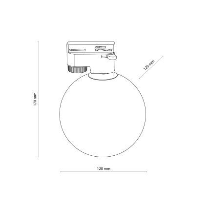 Lampa sufitowa do 1-fazowego systemu szynowego TRACER 1xG9/8W/230V czarna/dym czarny