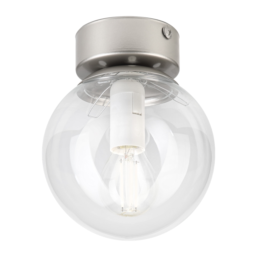 Lampa sufitowa ELIAS 1xE14/5W/230V śr. 13 cm matowy chrom/przezroczysta