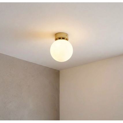 Lampa sufitowa ELIAS 1xE14/5W/230V śr. 13 cm złota/biała