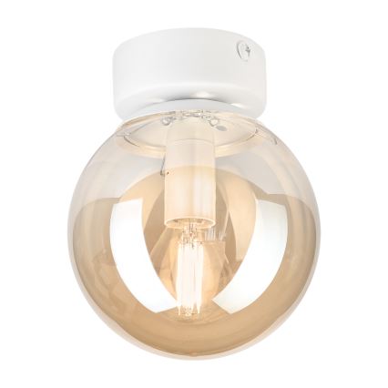 Lampa sufitowa ELIAS 1xE14/5W/230V Ø 13 cm biały/przydymiony beż