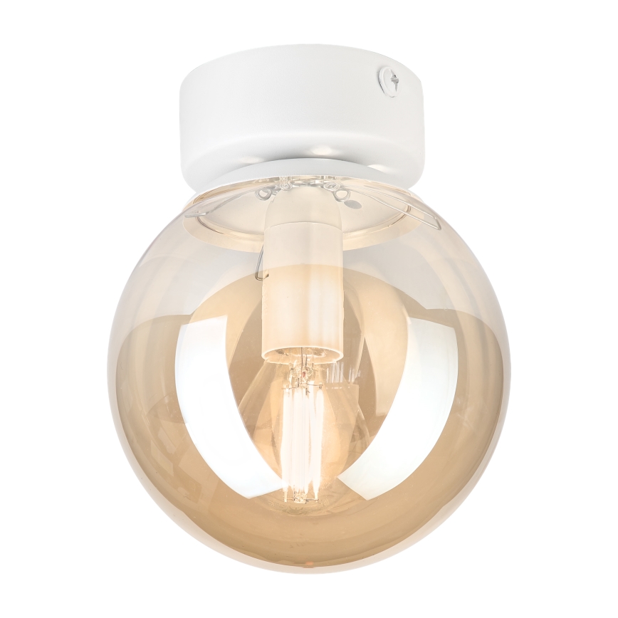 Lampa sufitowa ELIAS 1xE14/5W/230V Ø 13 cm biały/przydymiony beż