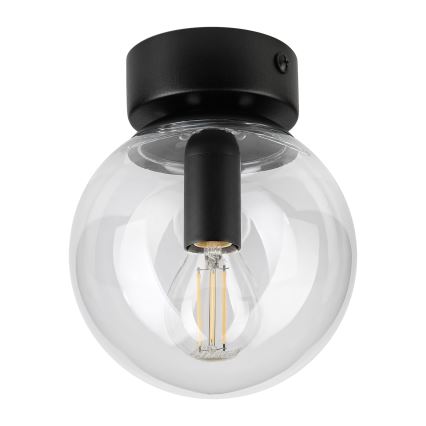Lampa sufitowa ELIAS 1xE14/5W/230V Ø 13 cm czarna/przezroczysta