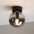 Lampa sufitowa ELIAS 1xE14/5W/230V Ø 13 cm czarny/dymny szary