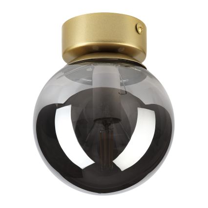 Lampa sufitowa ELIAS 1xE14/5W/230V Ø 13 cm złota/przydymiona szara