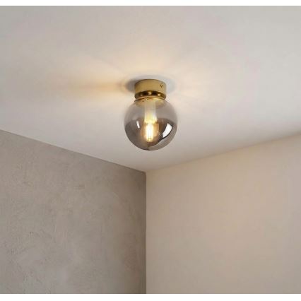 Lampa sufitowa ELIAS 1xE14/5W/230V Ø 13 cm złota/przydymiona szara