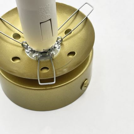 Lampa sufitowa ELIAS 1xE14/5W/230V Ø 13 cm złota/przydymiona szara
