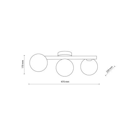 Lampa sufitowa ELYON 3xG9/40W/230V sosna
